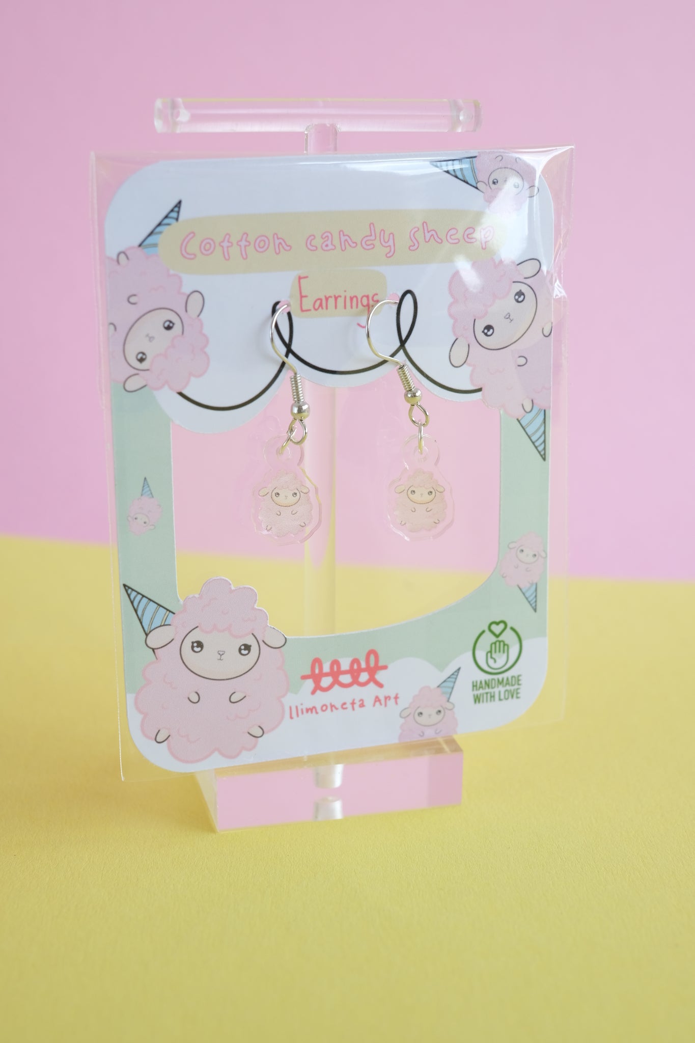Pink Sheep Earrings