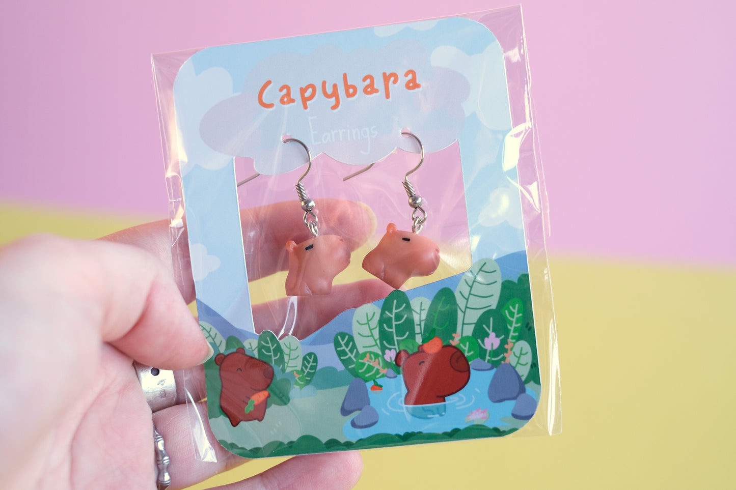 Boucles d'oreilles Capybara