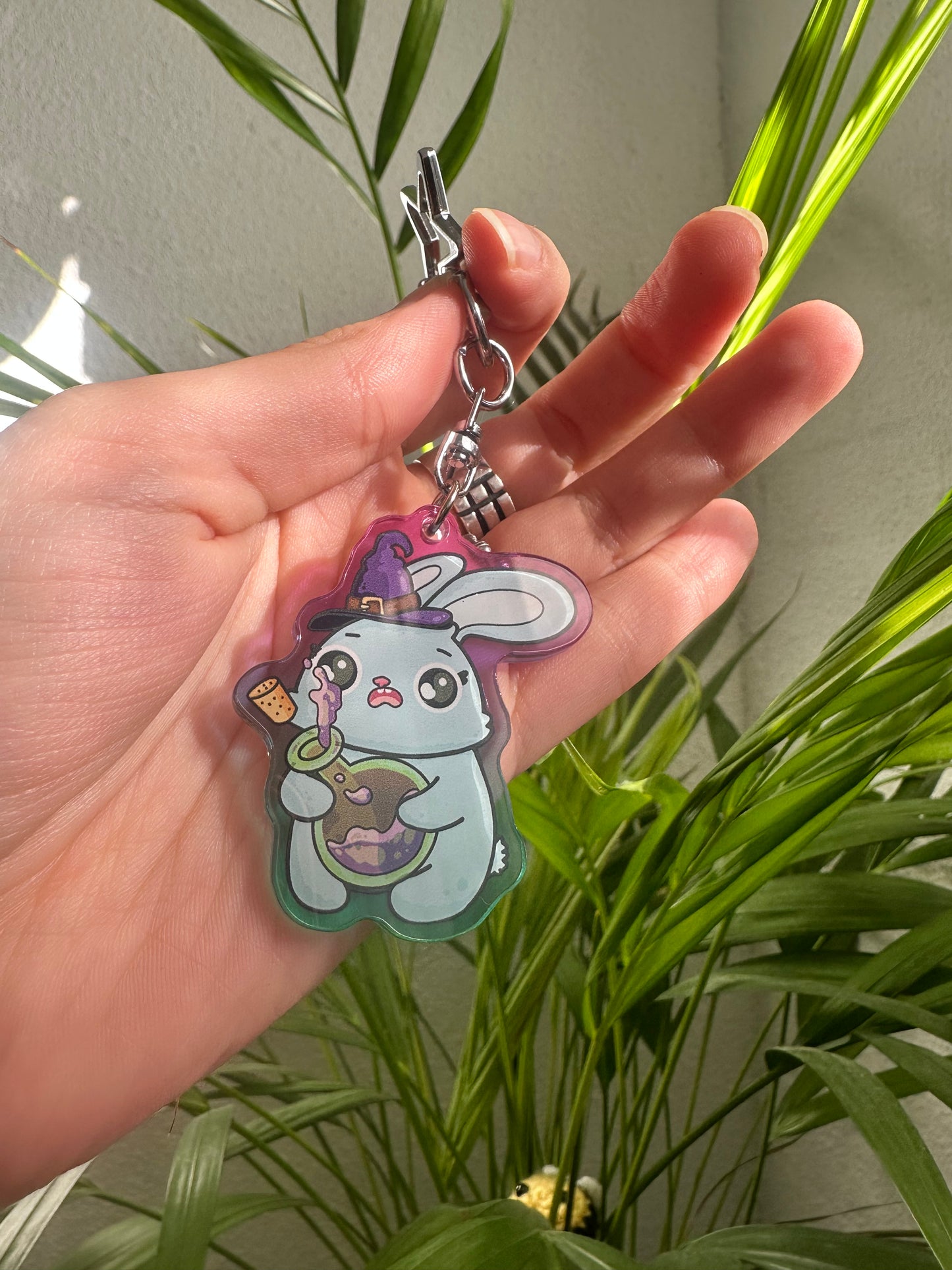 Bunny with Potion Keychain