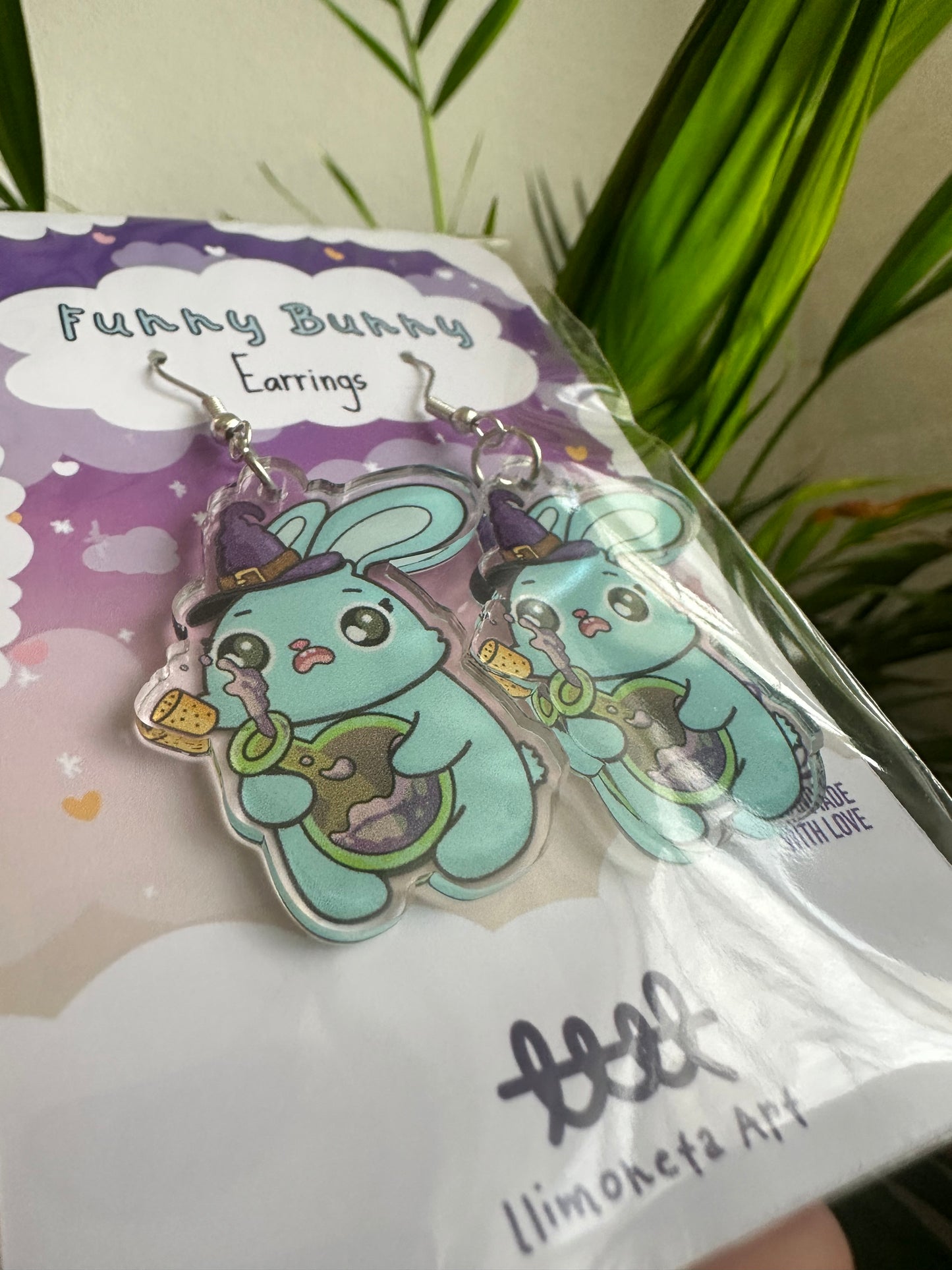Bunny With Potion Earrings Limited Edition