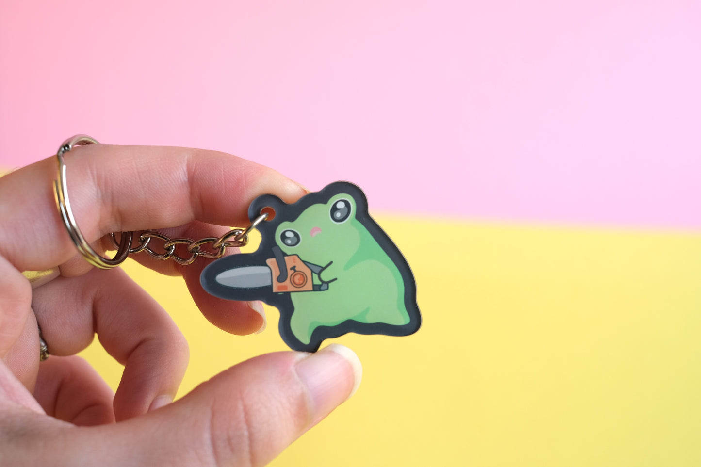 Angry Frog Keychain