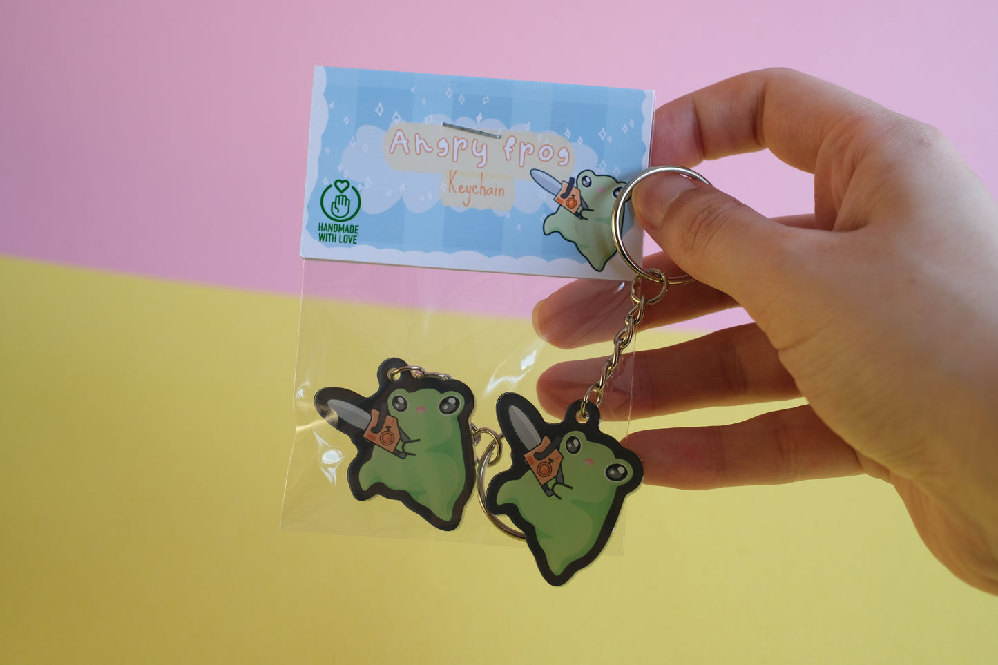 Angry Frog Keychain