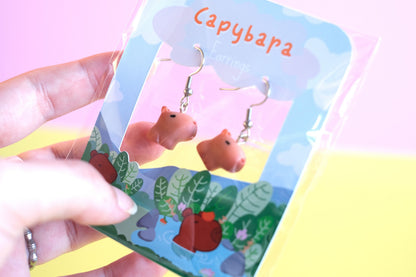 Boucles d'oreilles Capybara