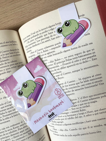 Marque-page magnétique Crayon grenouille
