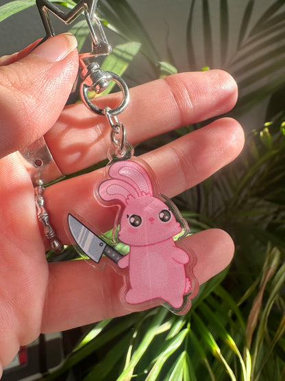 Porte-clés lapin avec couteau