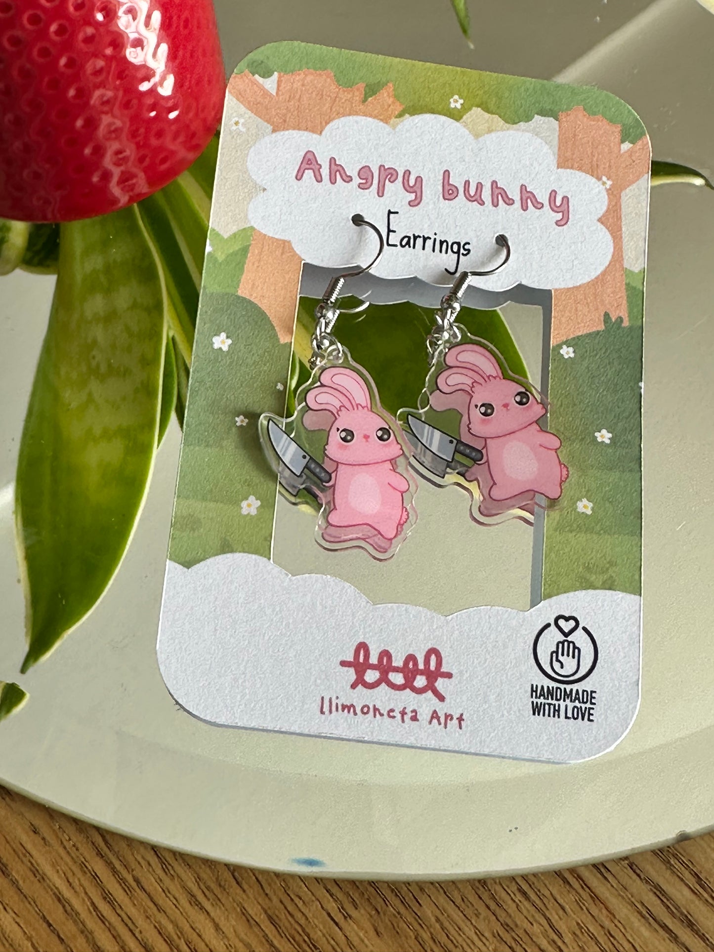 Bunny with Knife Earrings