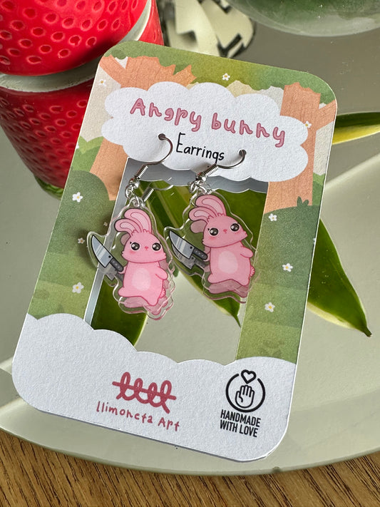 Bunny with Knife Earrings
