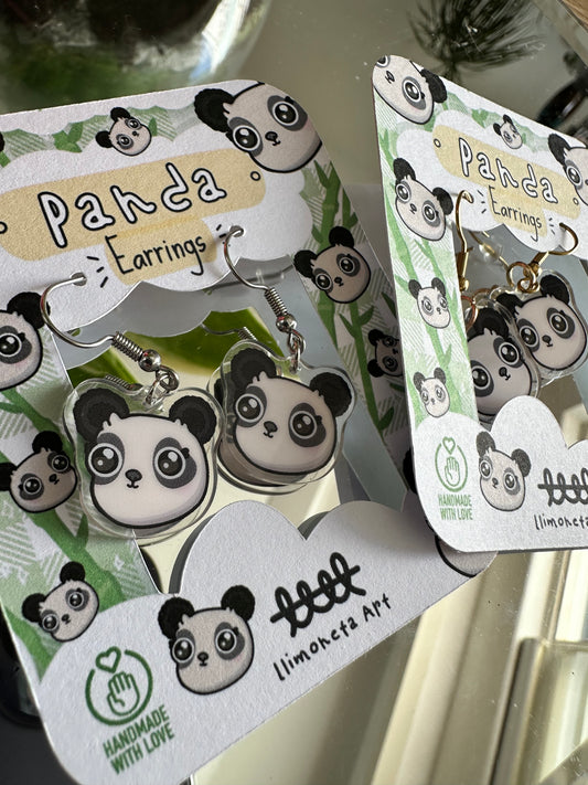 Panda Earrings