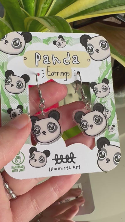 Panda Earrings